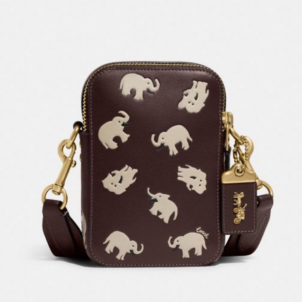 COACH Rogue 12 Crossbody with elephant print